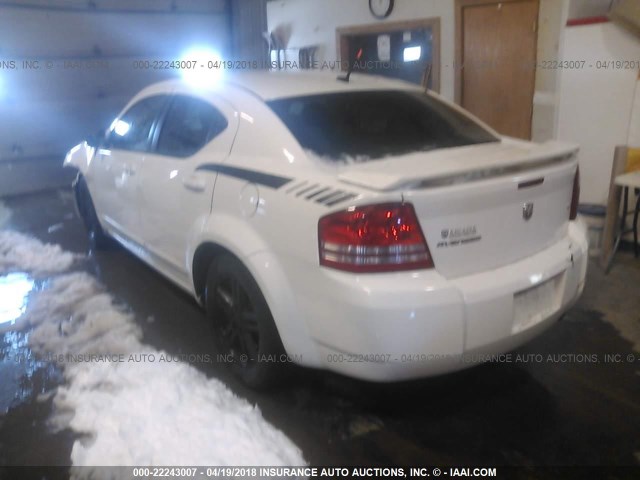 1B3LC56J78N158689 - 2008 DODGE AVENGER SXT WHITE photo 3