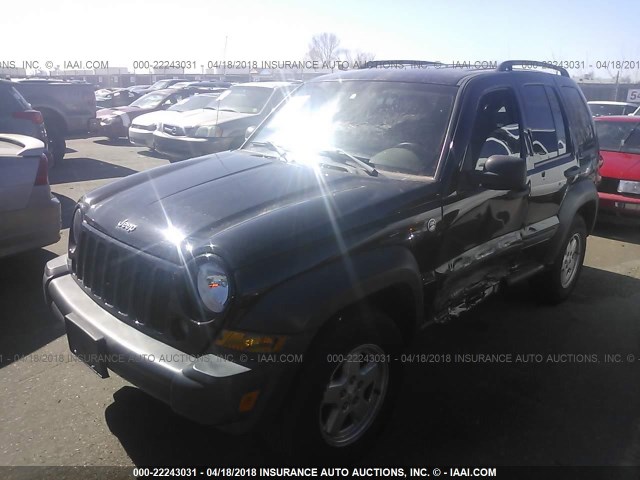 1J8GL48K66W175998 - 2006 JEEP LIBERTY SPORT 黑色 照片 2