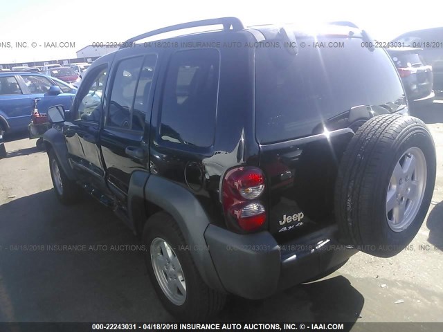 1J8GL48K66W175998 - 2006 JEEP LIBERTY SPORT BLACK photo 3