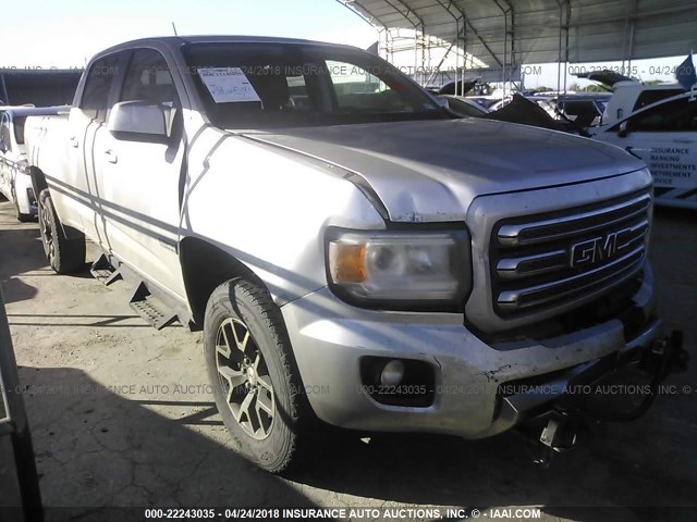 1GTG6BE34F1211958 - 2015 GMC CANYON SLE SILVER photo 1