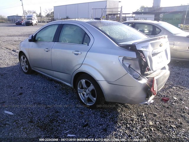 1G1JE5SB4F4132965 - 2015 CHEVROLET SONIC LTZ SILVER photo 3