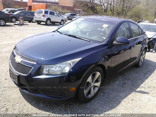 1G1PG5S99B7192959 - 2011 CHEVROLET CRUZE LT BLACK photo 2