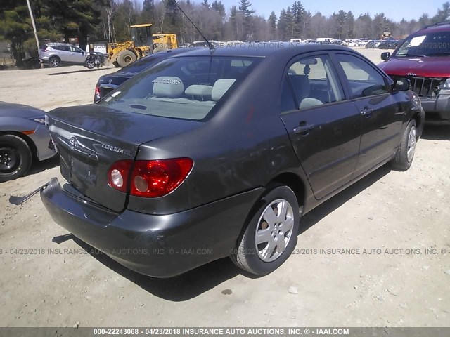 2T1BR32E85C422202 - 2005 TOYOTA COROLLA CE/LE/S GRAY photo 4