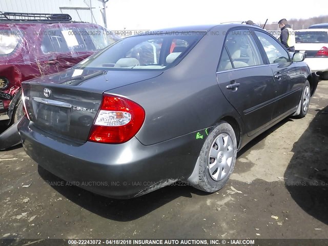 4T1BE32K22U632256 - 2002 TOYOTA CAMRY LE/XLE/SE 灰色 照片 4