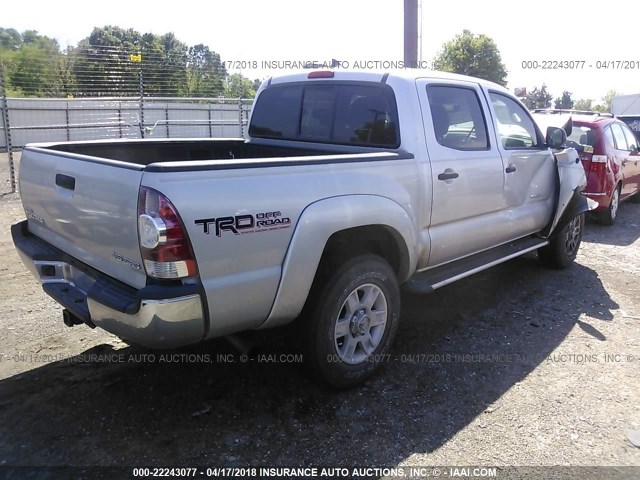 5TFLU4EN2CX044185 - 2012 TOYOTA TACOMA DOUBLE CAB 银色 照片 4