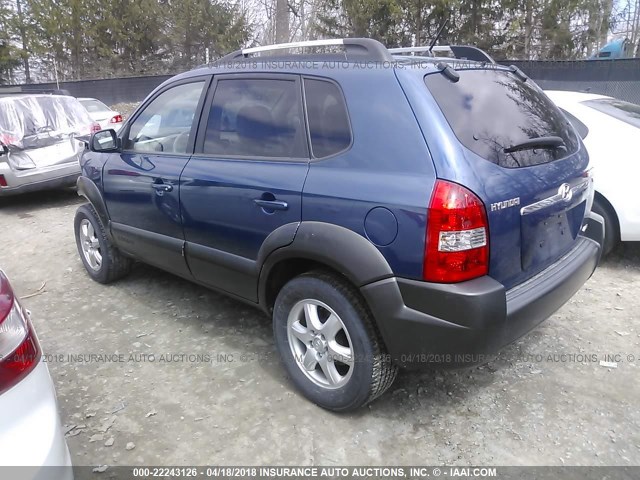 KM8JN72D45U118126 - 2005 HYUNDAI TUCSON GLS/LX BLUE photo 3