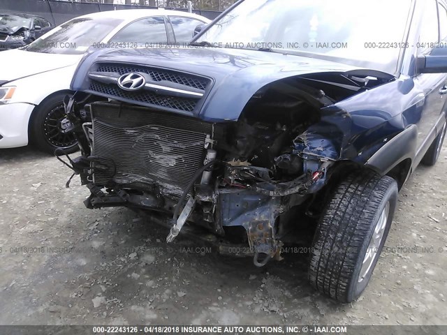 KM8JN72D45U118126 - 2005 HYUNDAI TUCSON GLS/LX BLUE photo 6