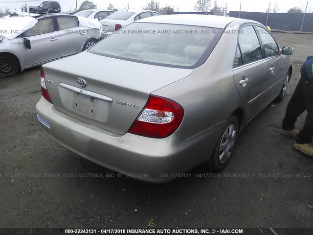 4T1BE32K04U288266 - 2004 TOYOTA CAMRY LE/XLE/SE შამპანური ფოტო 4