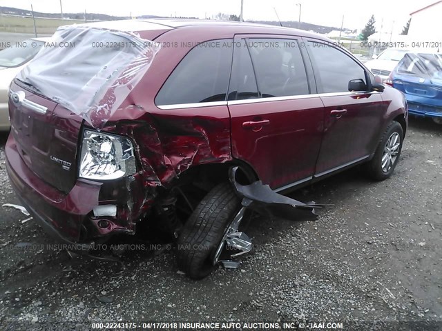 2FMDK4KC8DBA68895 - 2013 FORD EDGE LIMITED RED photo 4