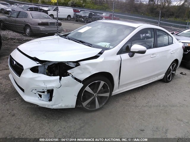 4S3GKAM68H3622448 - 2017 SUBARU IMPREZA SPORT WHITE photo 2