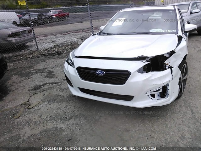 4S3GKAM68H3622448 - 2017 SUBARU IMPREZA SPORT WHITE photo 6