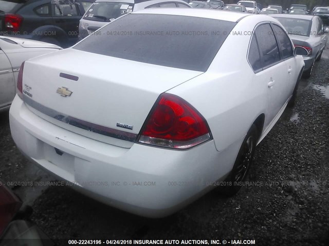 2G1WA5EK6A1115019 - 2010 CHEVROLET IMPALA LS WHITE photo 4