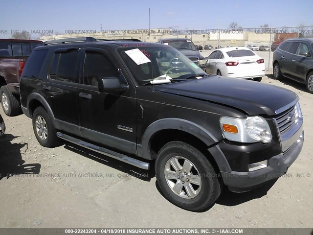 1FMEU63E76ZA21660 - 2006 FORD EXPLORER XLT BROWN photo 1