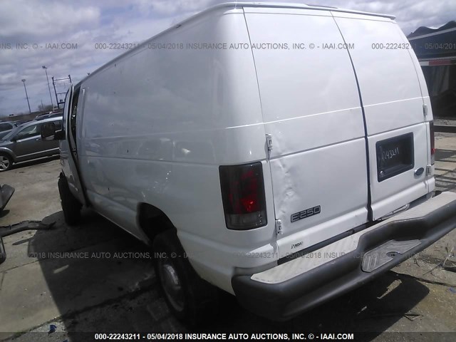 1FTNE24L53HB60193 - 2003 FORD ECONOLINE E250 VAN WHITE photo 3