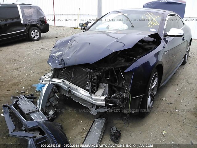 WAUVGAFR9DA013761 - 2013 AUDI S5 PRESTIGE BLUE photo 2