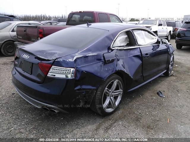 WAUVGAFR9DA013761 - 2013 AUDI S5 PRESTIGE BLUE photo 4