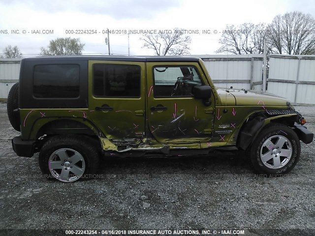 1J4BA5H1XAL210650 - 2010 JEEP WRANGLER UNLIMITE SAHARA GREEN photo 6