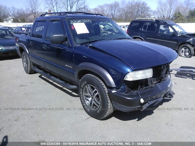 1GCDT13X44K136164 - 2004 CHEVROLET S TRUCK S10 BLUE photo 1