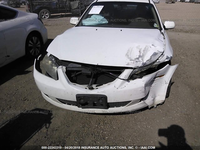 1YVFP80CX45N48749 - 2004 MAZDA 6 I WHITE photo 6