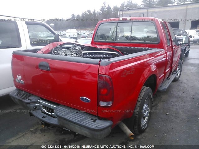 1FTSX21566EB04174 - 2006 FORD F250 SUPER DUTY RED photo 4