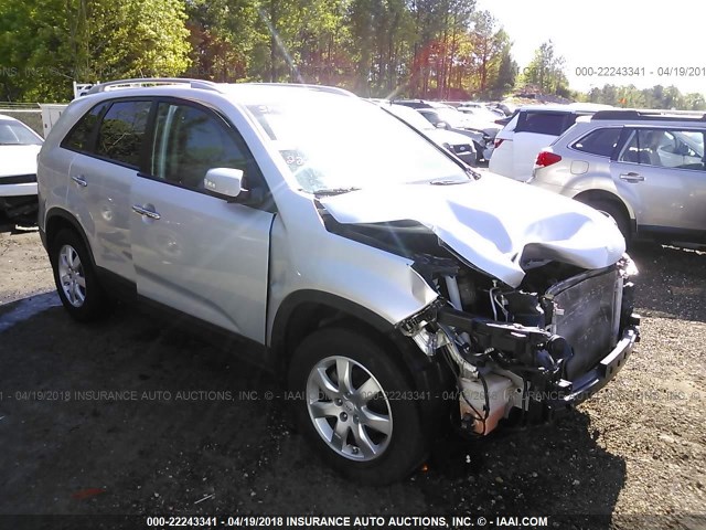 5XYKT4A13BG004734 - 2011 KIA SORENTO LX SILVER photo 1