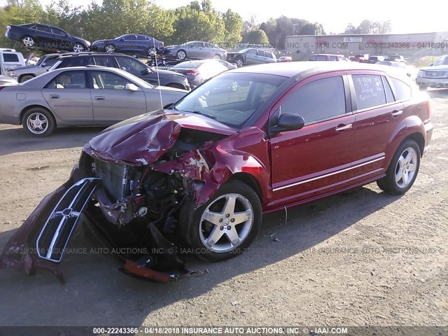 1B3HE78K97D235939 - 2007 DODGE CALIBER R/T RED photo 2