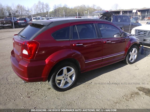 1B3HE78K97D235939 - 2007 DODGE CALIBER R/T RED photo 4