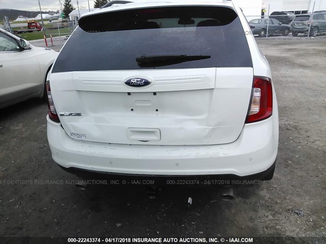 2FMDK3GC8DBE02023 - 2013 FORD EDGE SE WHITE photo 6