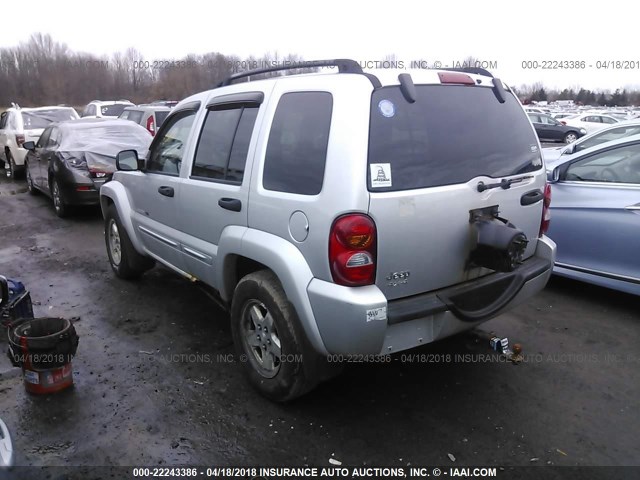 1J4GL58KX3W636199 - 2003 JEEP LIBERTY LIMITED SILVER photo 3