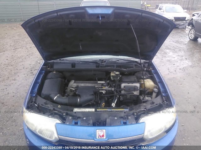 1G8AL52F54Z103226 - 2004 SATURN ION LEVEL 3 BLUE photo 10