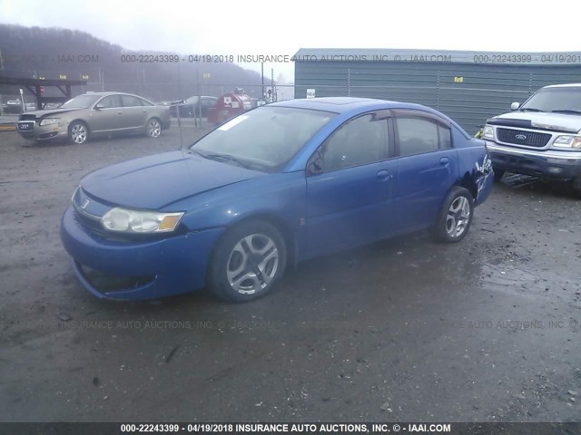 1G8AL52F54Z103226 - 2004 SATURN ION LEVEL 3 BLUE photo 2