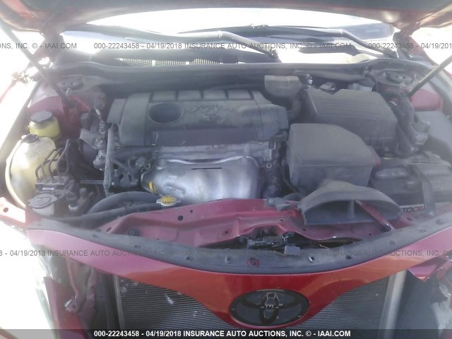 4T1BF3EK5BU685073 - 2011 TOYOTA CAMRY SE/LE/XLE Қызыл фото 10