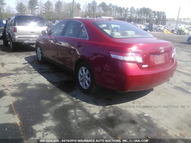 4T1BF3EK5BU685073 - 2011 TOYOTA CAMRY SE/LE/XLE RED photo 3