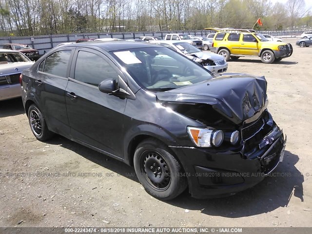 1G1JA5SH6D4165916 - 2013 CHEVROLET SONIC LS BLACK photo 1