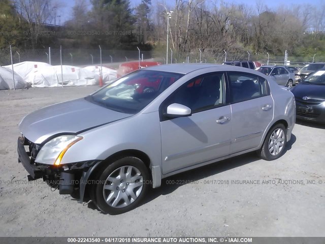 3N1AB6AP0BL623107 - 2011 NISSAN SENTRA 2.0/2.0S/SR/2.0SL SILVER photo 2