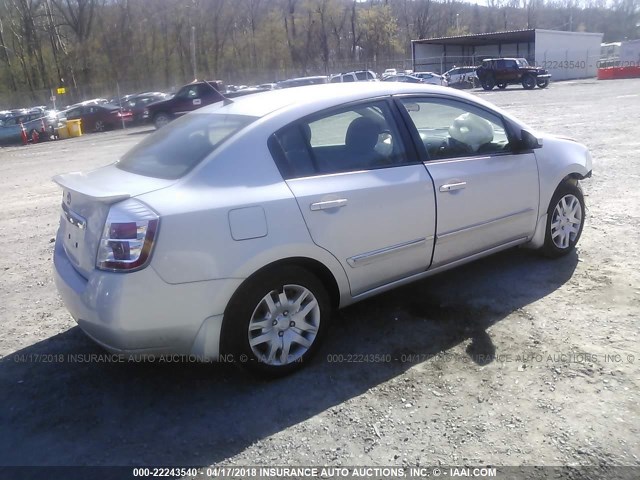 3N1AB6AP0BL623107 - 2011 NISSAN SENTRA 2.0/2.0S/SR/2.0SL SILVER photo 4