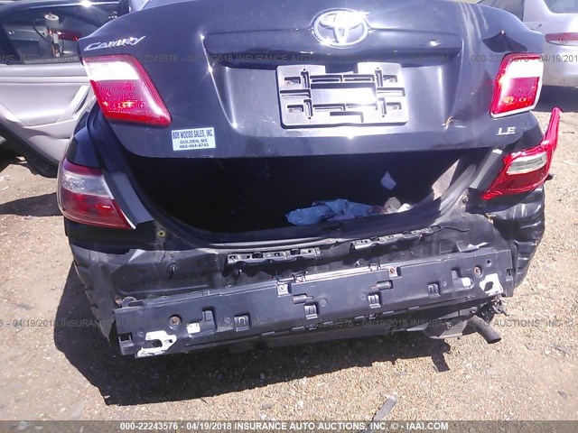 4T1BE46K37U001054 - 2007 TOYOTA CAMRY NEW GENERAT CE/LE/XLE/SE BLACK photo 6