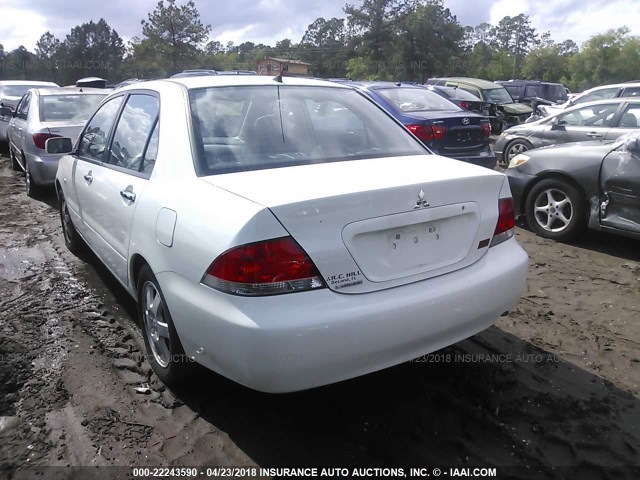 JA3AJ26E76U068098 - 2006 MITSUBISHI LANCER ES WHITE photo 3