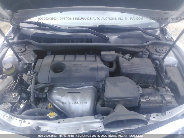 4T1BF3EK6BU714189 - 2011 TOYOTA CAMRY SE/LE/XLE SILVER photo 10