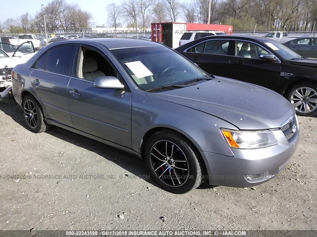 5NPEU46F76H077859 - 2006 HYUNDAI SONATA GLS/LX GRAY photo 1