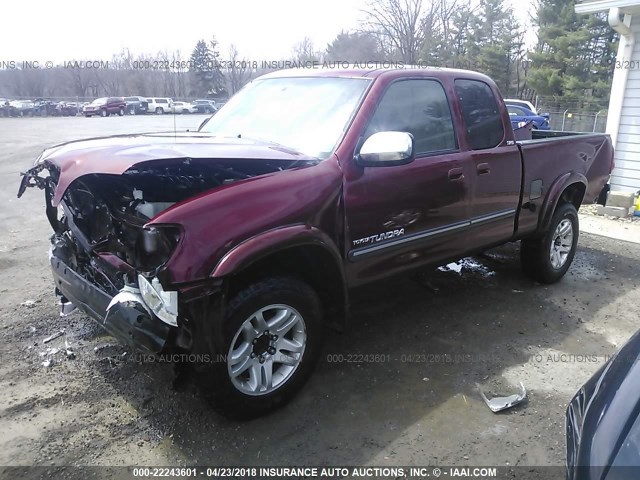 5TBBT44176S480076 - 2006 TOYOTA TUNDRA ACCESS CAB SR5 RED photo 2