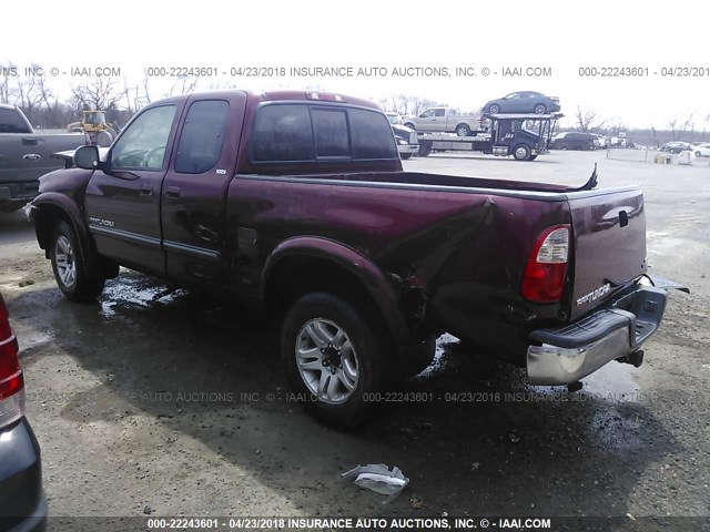 5TBBT44176S480076 - 2006 TOYOTA TUNDRA ACCESS CAB SR5 RED photo 3