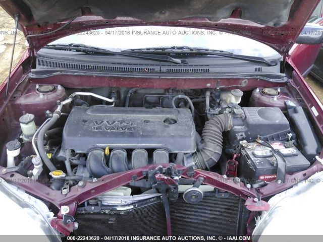 1NXBR32E36Z691627 - 2006 TOYOTA COROLLA CE/LE/S RED photo 10