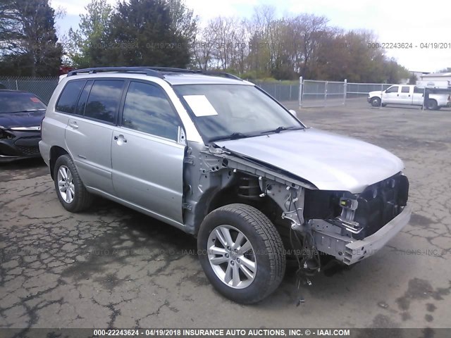 JTEHW21A170038590 - 2007 TOYOTA HIGHLANDER HYBRID SILVER photo 1