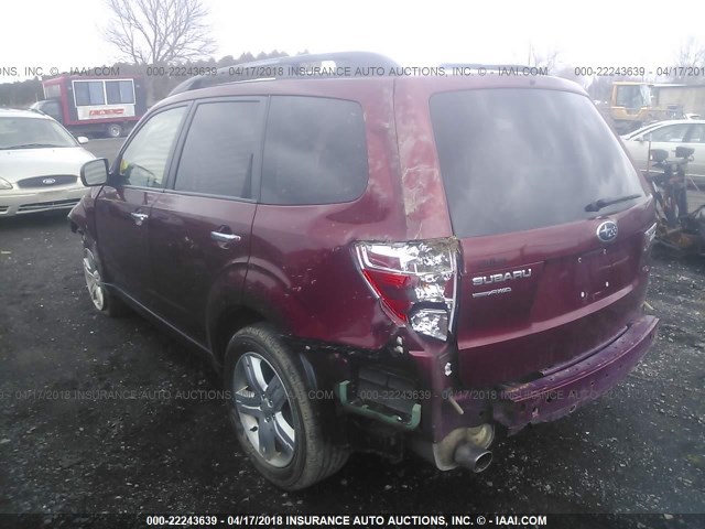 JF2SH6DC5AH789534 - 2010 SUBARU FORESTER 2.5X LIMITED MAROON photo 3