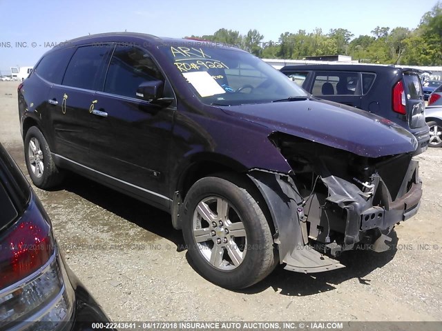 1GNLRGED0AS103570 - 2010 CHEVROLET TRAVERSE LT MAROON photo 1