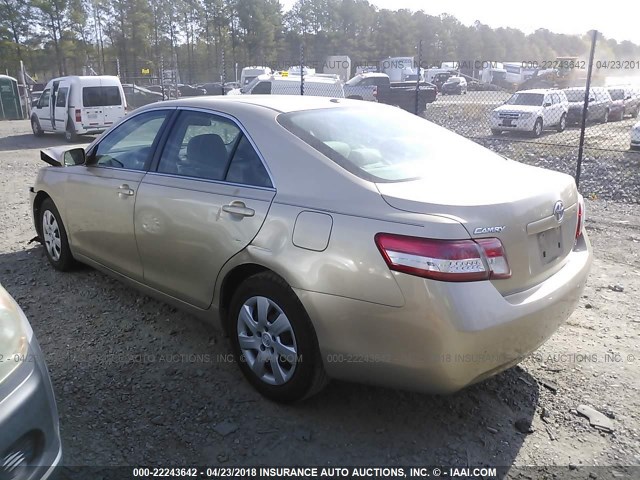 4T1BF3EK6AU064701 - 2010 TOYOTA CAMRY SE/LE/XLE 金色 照片 3