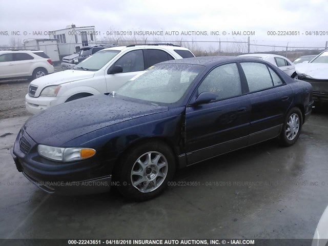 2G4WF551321209386 - 2002 BUICK REGAL GS BLUE photo 2