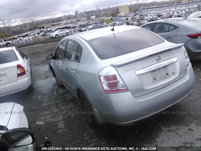 3N1AB6AP4BL606407 - 2011 NISSAN SENTRA 2.0/2.0S/SR/2.0SL SILVER photo 3