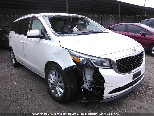 KNDMC5C19G6206208 - 2016 KIA SEDONA EX/SX WHITE photo 1